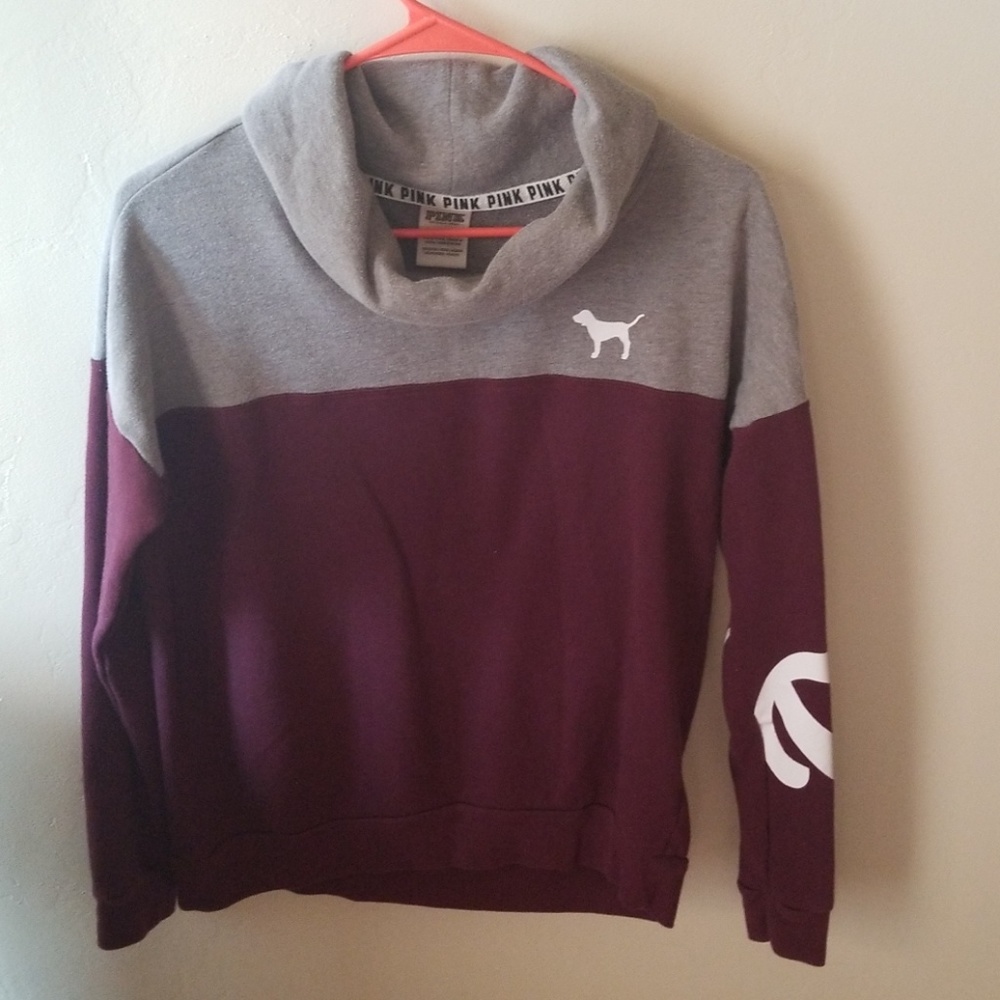 VS PINK cowel neck hoodie, xs